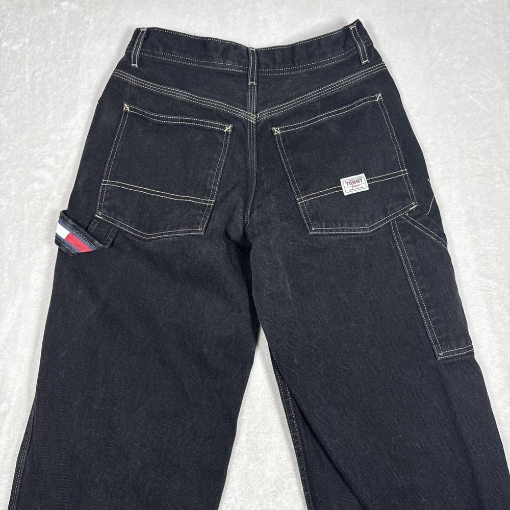 Vintage Tommy Hilfiger Black Carpenter Jeans, Size 29 x 32, Skater Jeans  90s - Picture 3 of 10